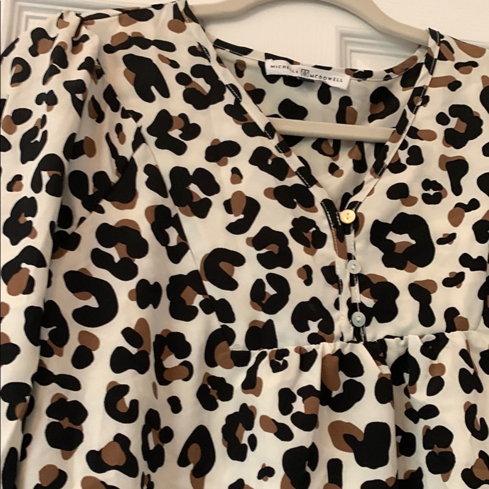 Michael Kors Leopard Print Women's Top